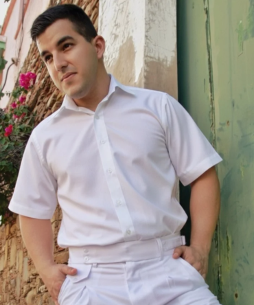 Camisa Clásica Lisa Blanca Manga Corta